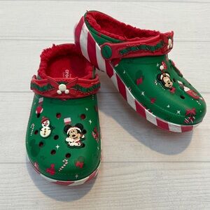 CROCS Kids Shoes in Green and Red